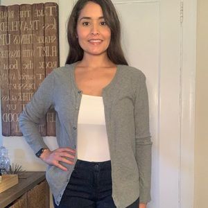 Gray cardigan